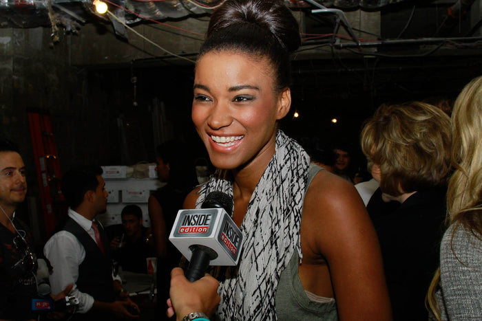 A backstage interview before the show
