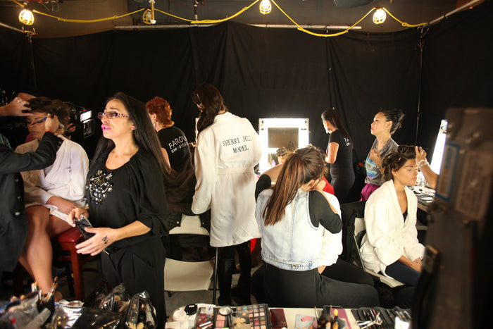 Hair and makeup backstage