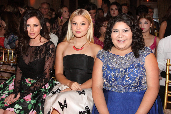 Actresses Ryan Newman, Olivia Holt and Raini Rodriguez in the front row before the show
