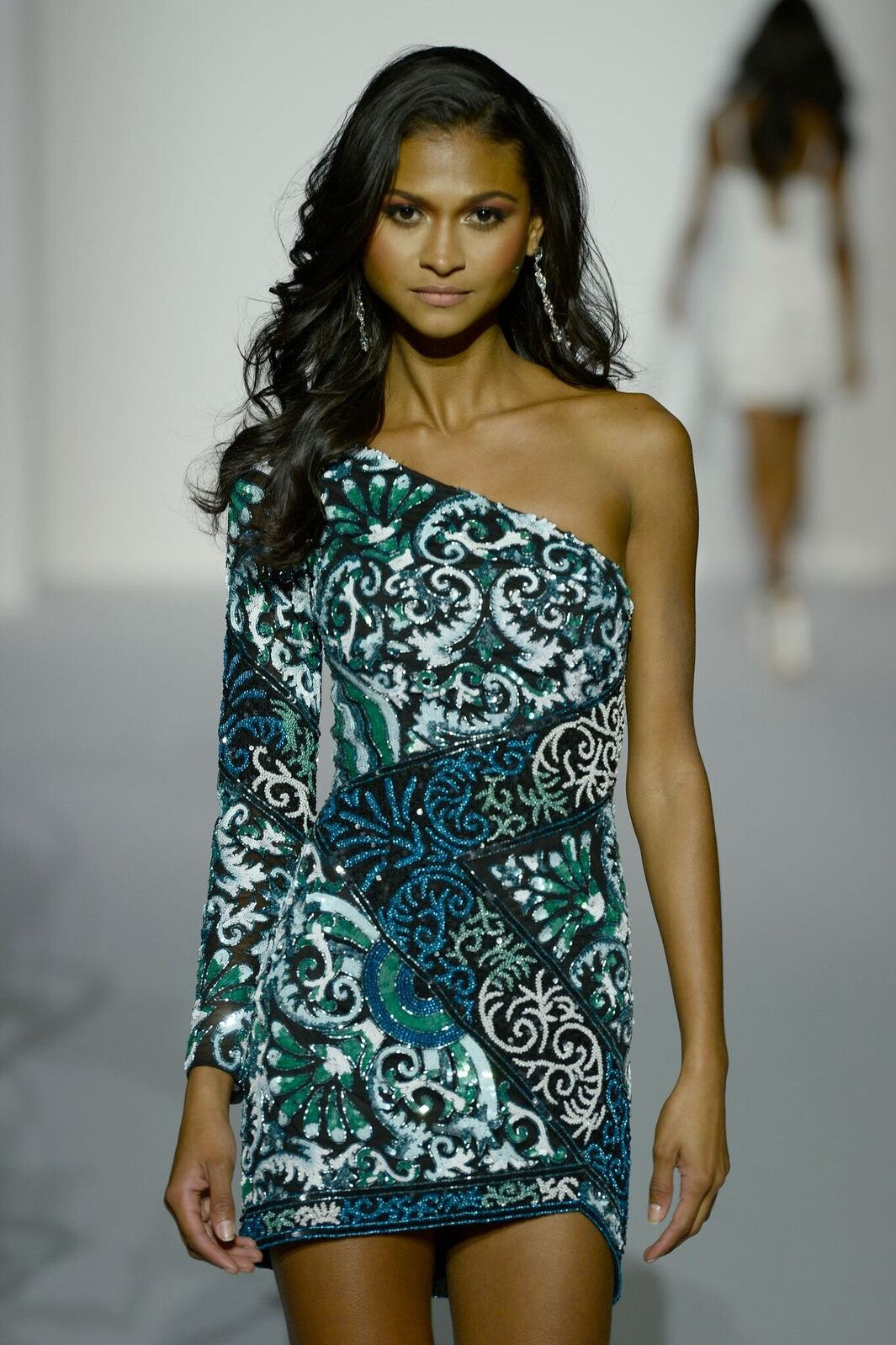Sherri Hill style 52939 on the Spring 2019 runway at New York Fashion Week