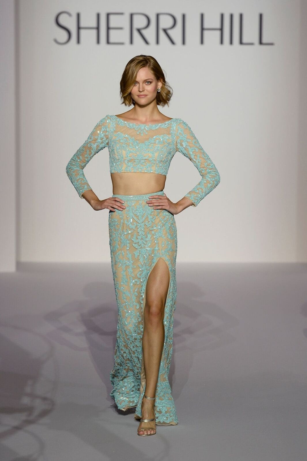 Sherri Hill style 52459 on the Spring 2019 runway at New York Fashion Week