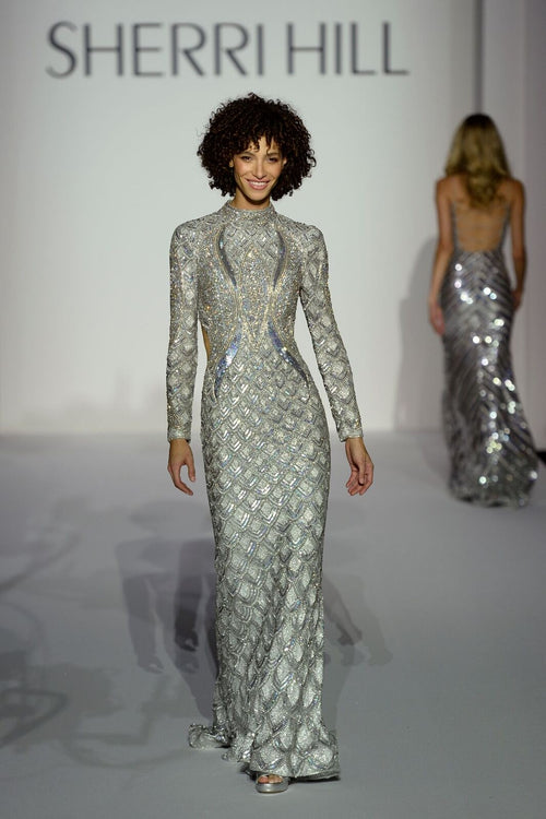 Sherri Hill style 52916 on the Spring 2019 runway