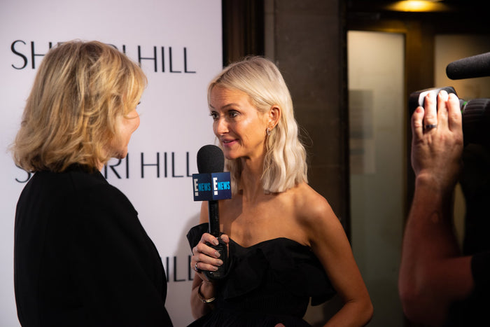 An interview on the step-and-repeat before the show