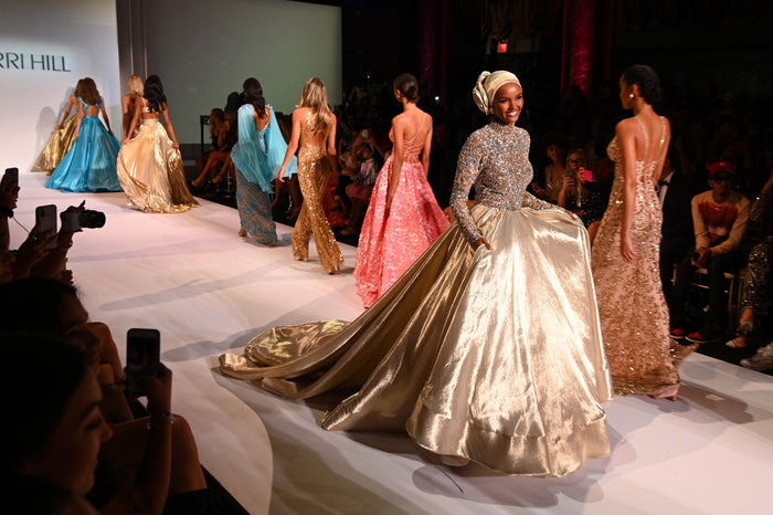 The finale lineup fills the runway at Cipriani
