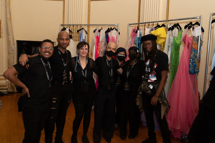 Backstage at the Sherri Hill Spring 2022 show, photo 8 of 9