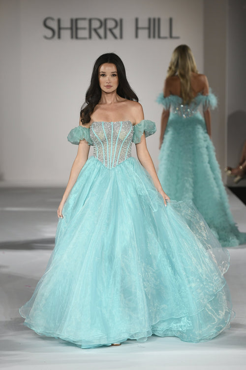 Sherri Hill style 55580 on the Spring 2023 runway