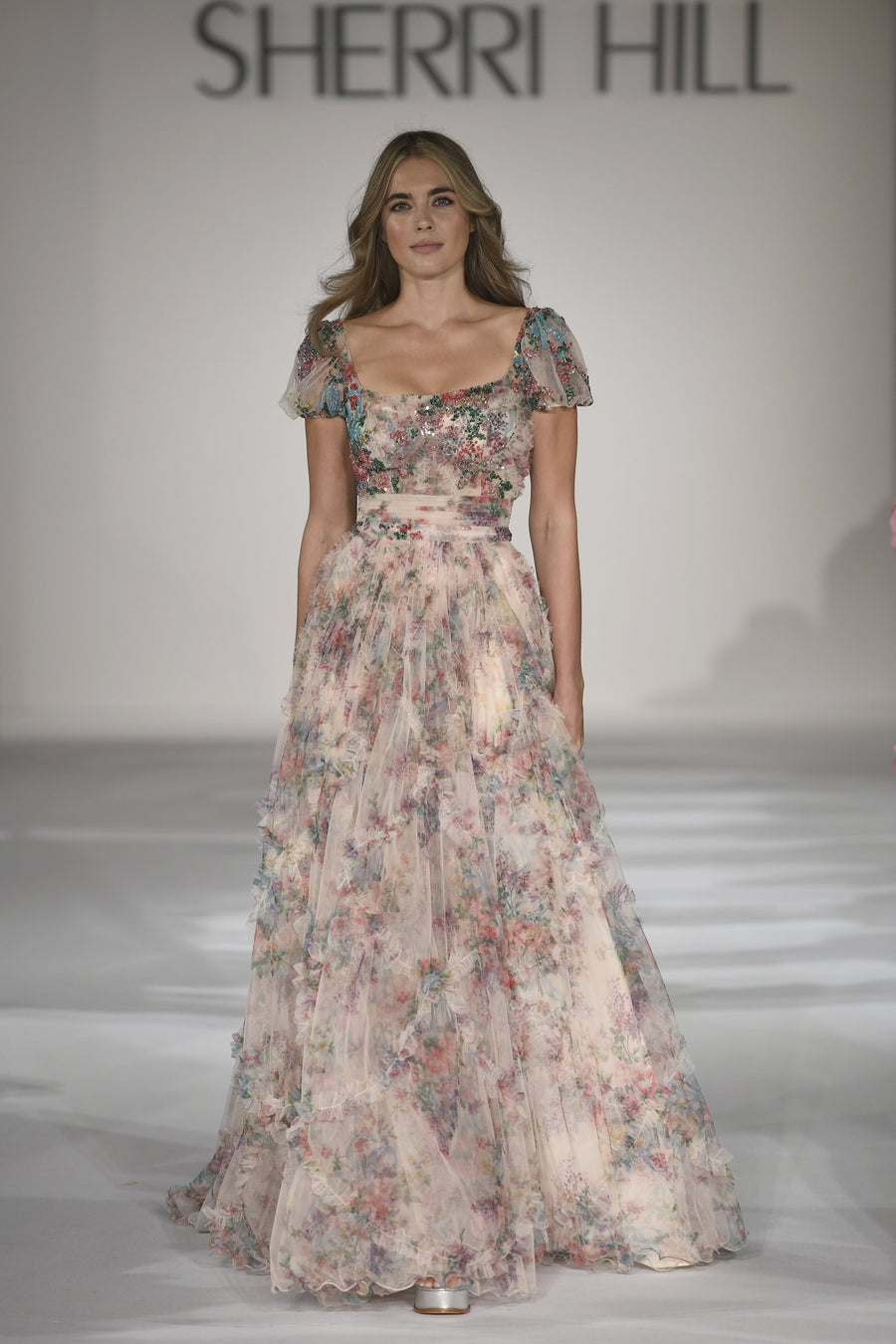 Sherri Hill style 55560 on the Spring 2023 runway