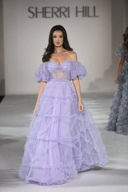 Sherri Hill style 55558 on the Spring 2023 runway