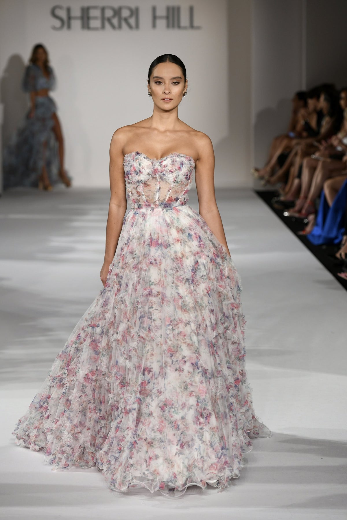 Sherri Hill style 55623 on the Spring 2023 runway at New York Fashion Week