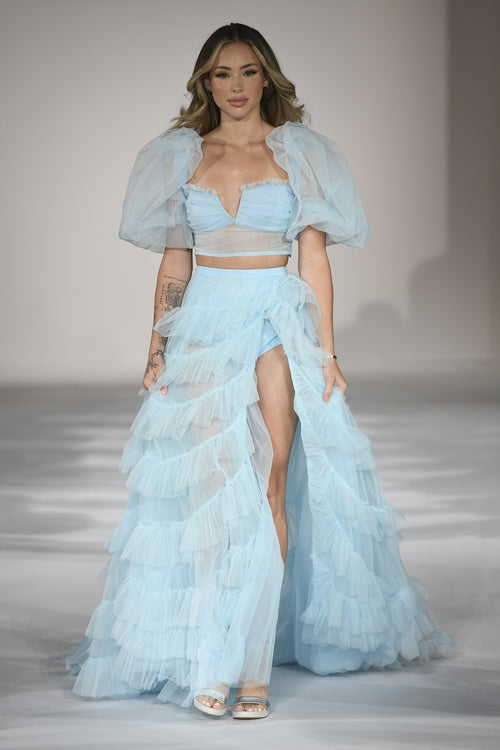 Sherri Hill style 55591 on the Spring 2023 runway