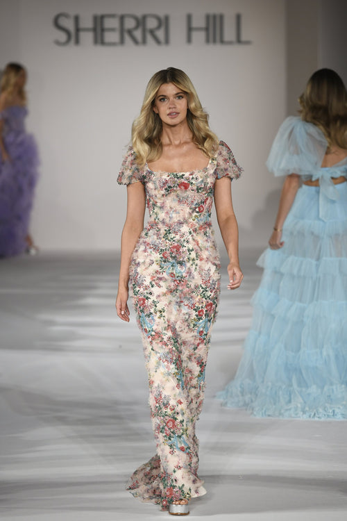 Sherri Hill style 55617 on the Spring 2023 runway
