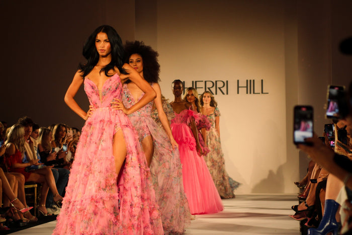 Florals and pink on the runway for the finale