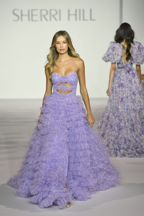 Sherri Hill style 55981 on the Spring 2024 runway