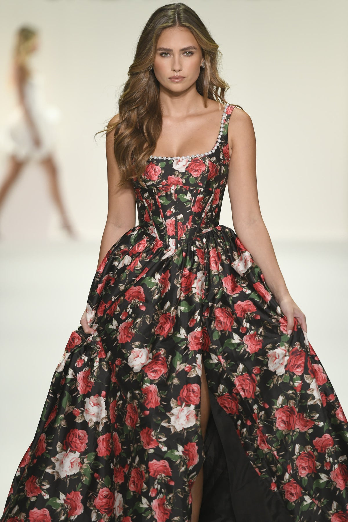 Sherri Hill style 57725 on the Spring 2026 runway at New York Fashion Week