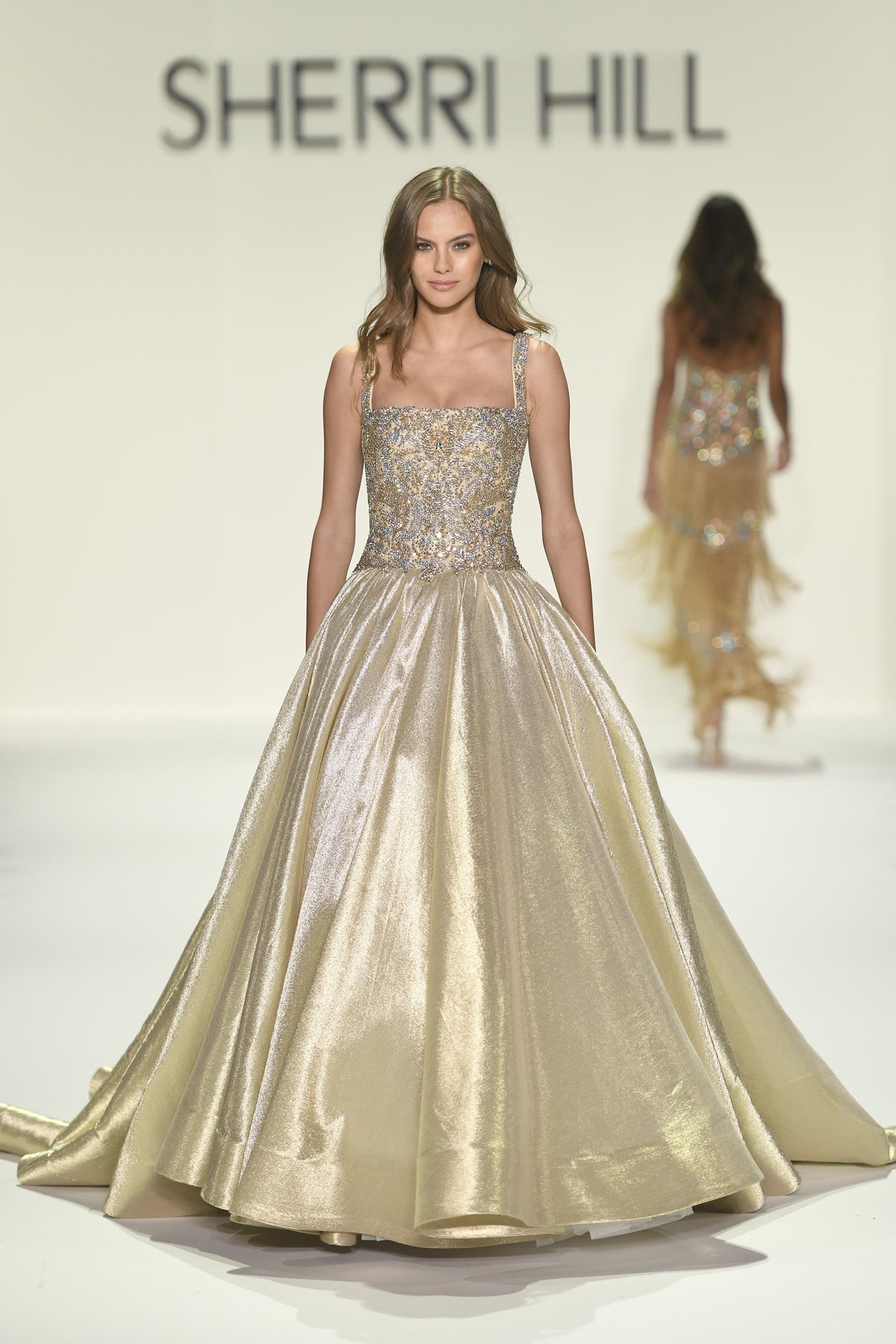 Sherri Hill style 46409 on the Spring 2026 runway at New York Fashion Week