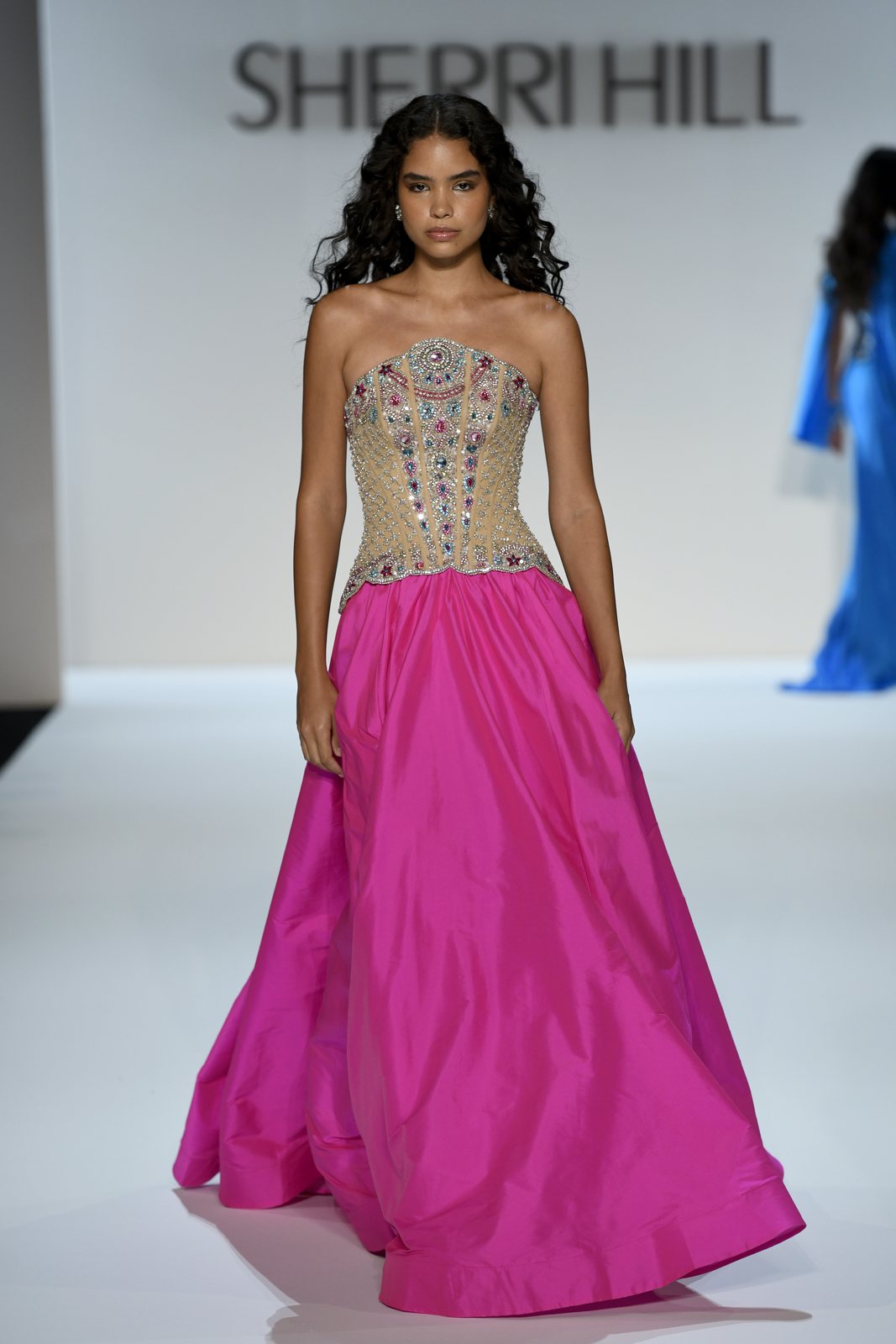 Sherri Hill style 67325 on the Spring 2027 runway at New York Fashion Week