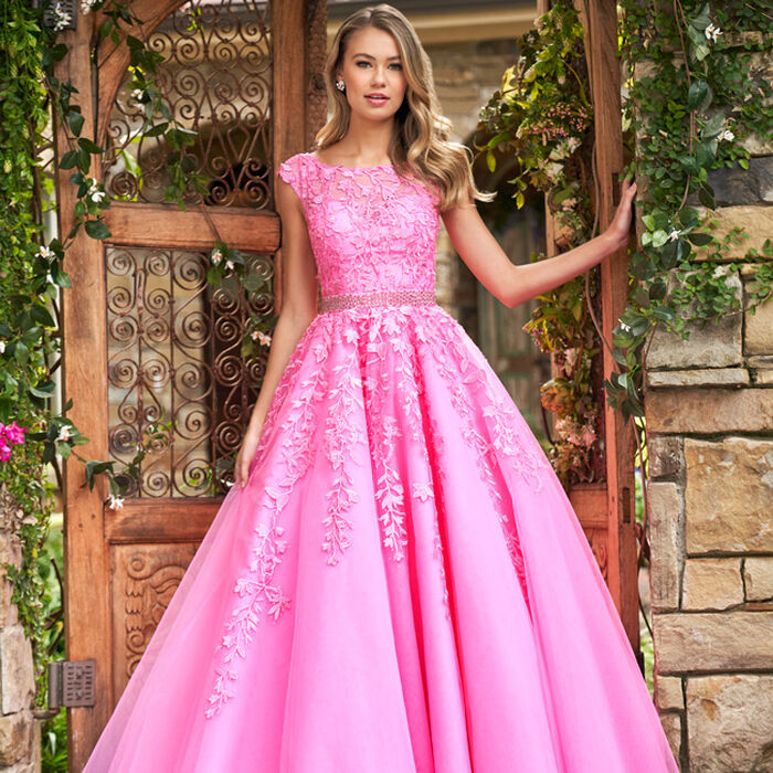 open lace back dress Sherri Hill Sequin Ruffle A-Line Prom Dress 55500