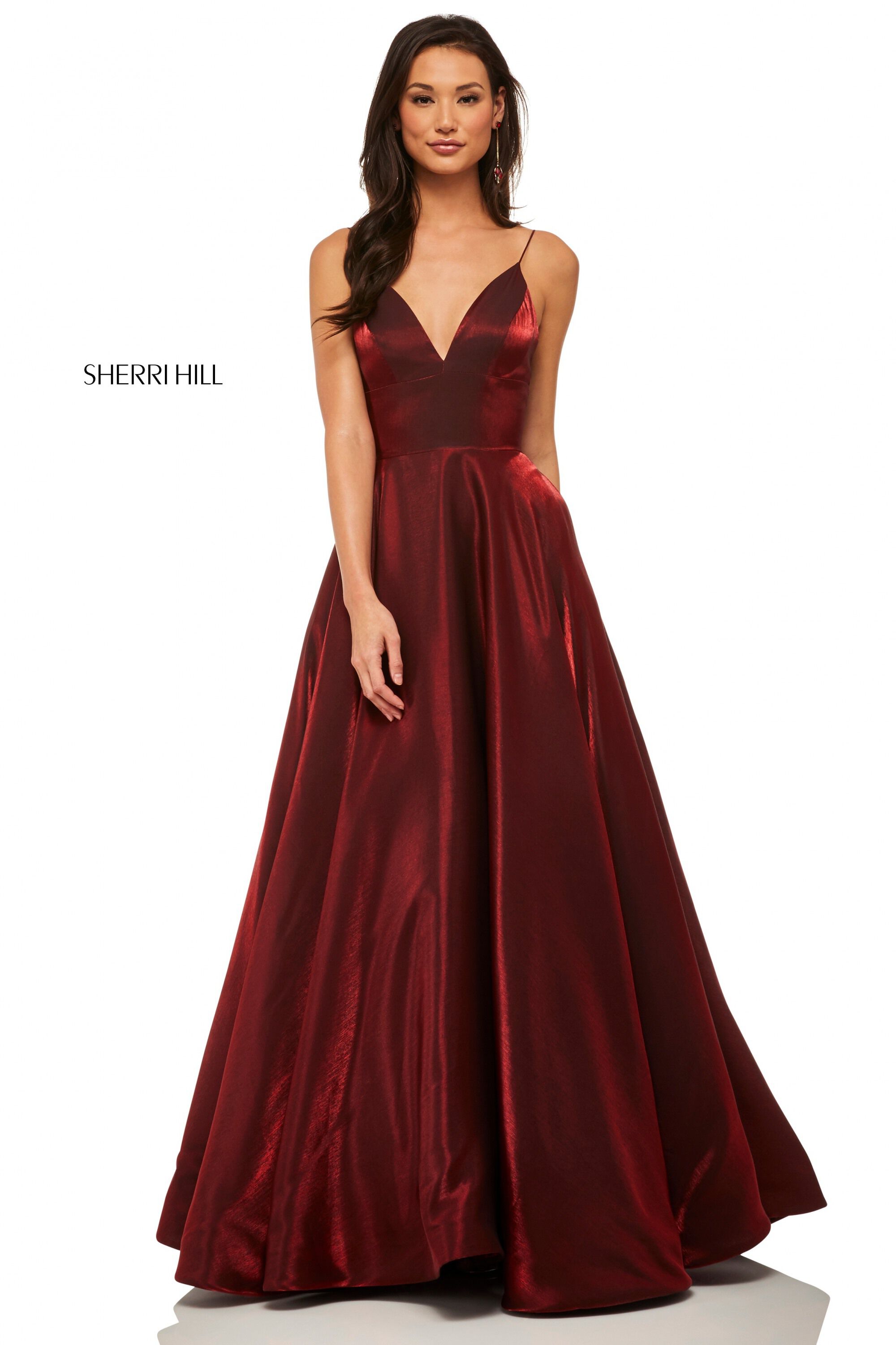 red sherri hill gown