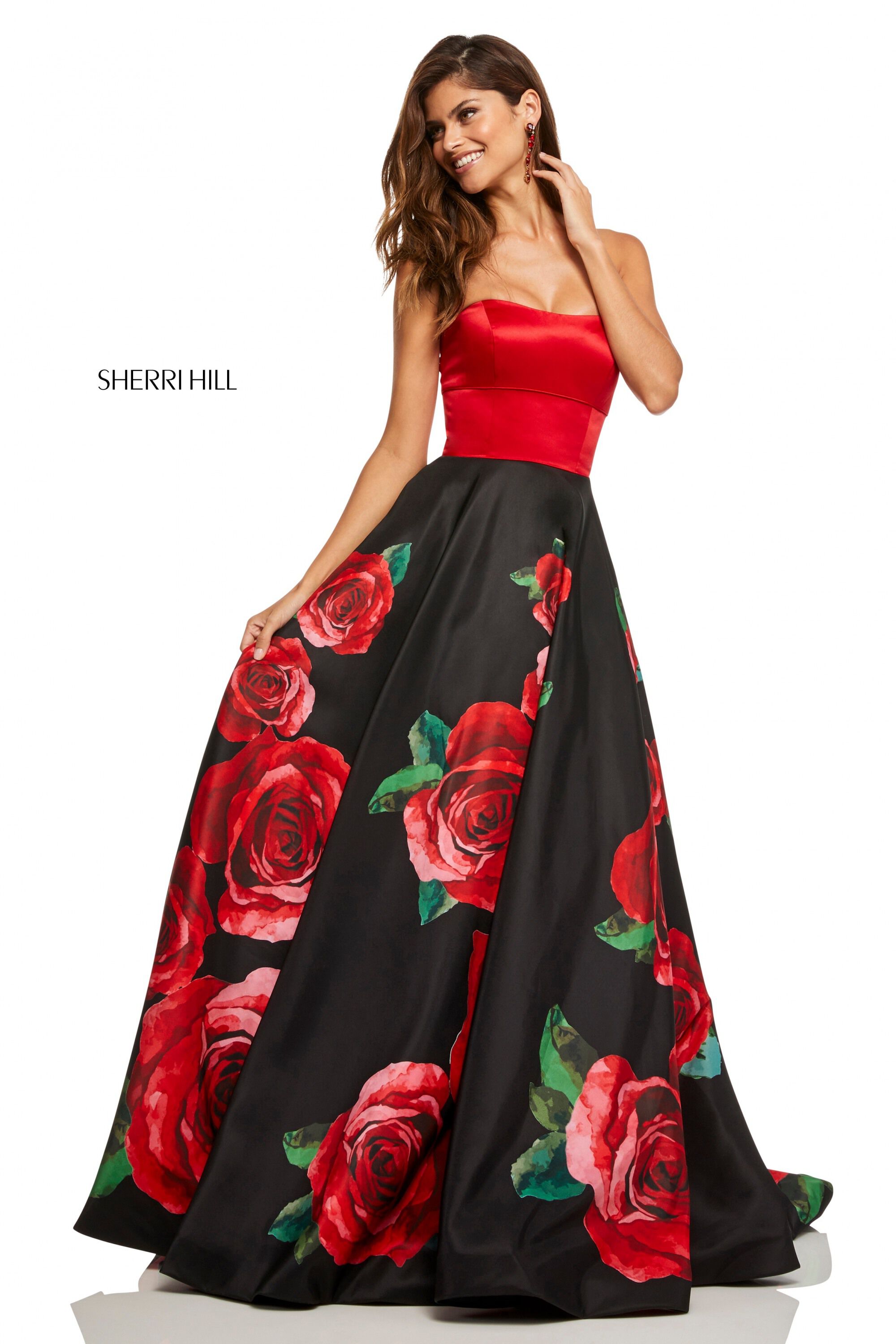 新品 USAロングドレス SHERRI HILL RED XXS