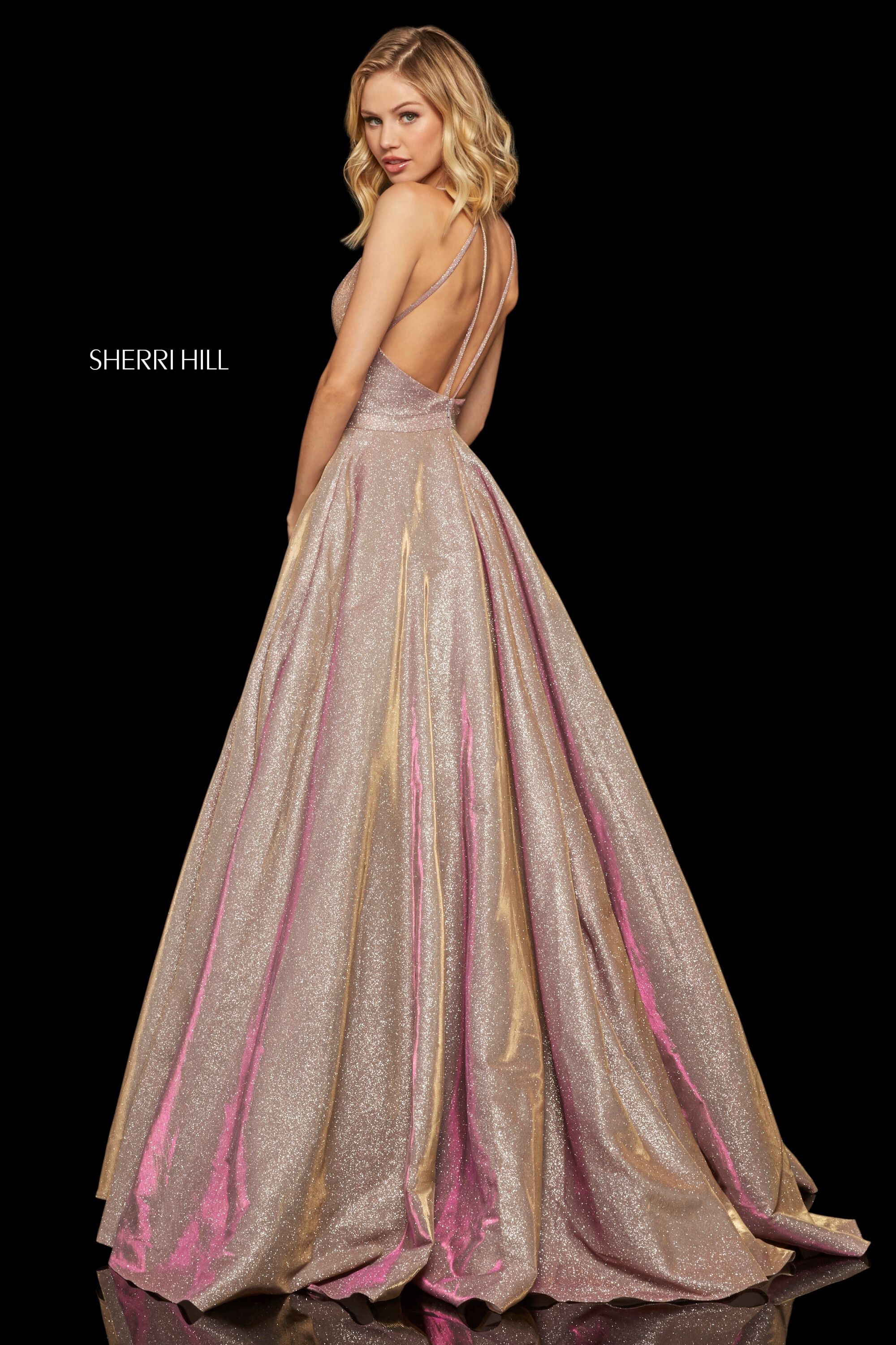 sherri hill glitter dress