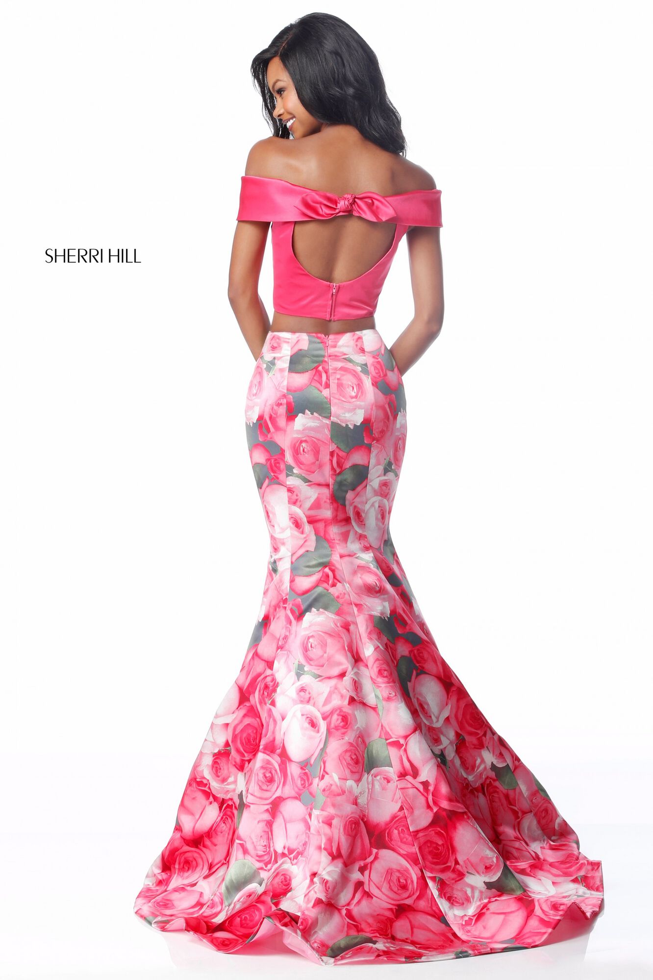 Sherri Hill 55049 Butterfly Appliques One Shoulder Dress