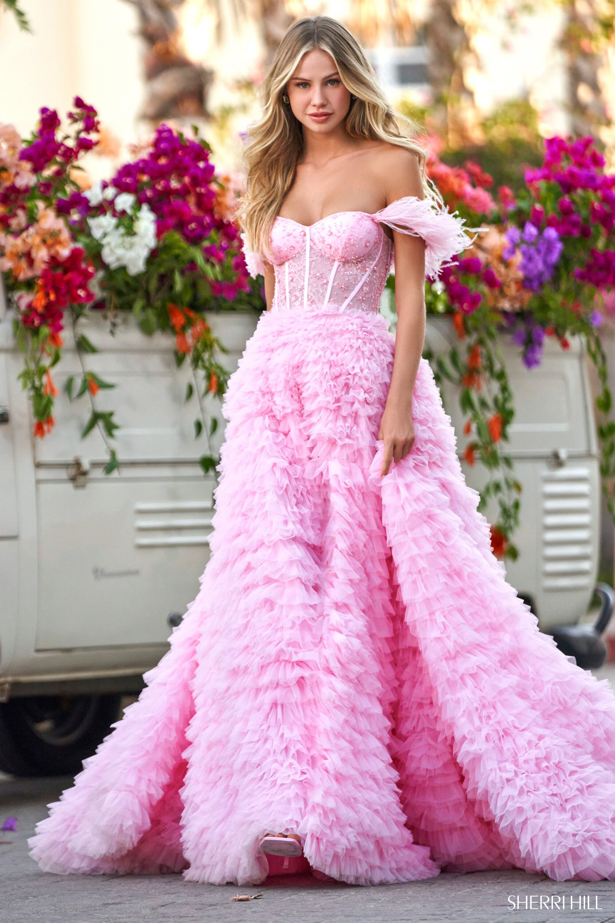 Pink Princess Quinceanera Dresses Ball Gown Off Shoulder Vestidos De 15  Años | eBay