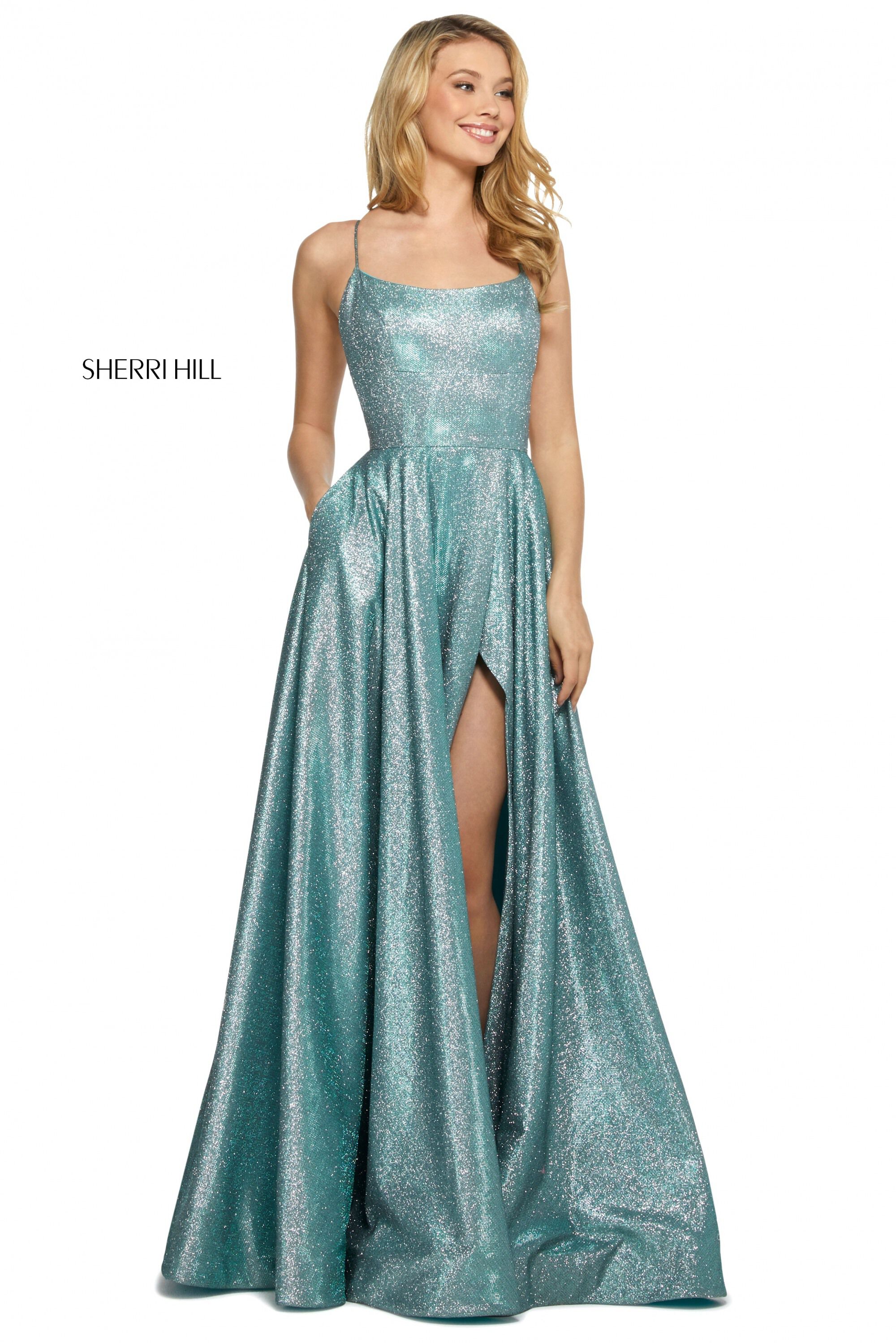 sherri hill glitter dress